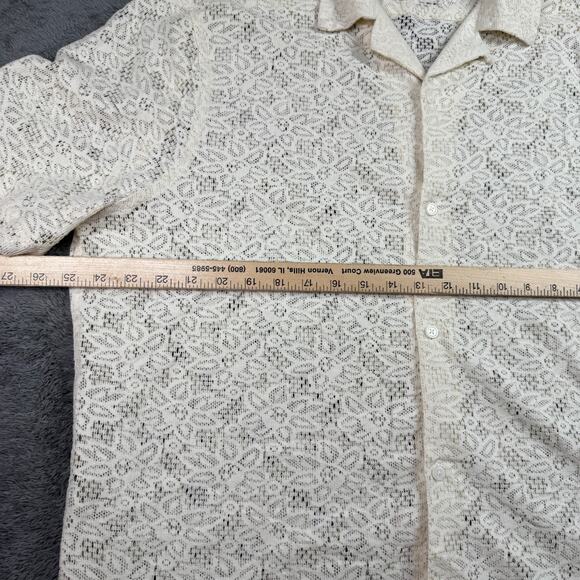 Express NWOT Lace Knit Floral Sheer Button Up Shirt (Pair of 2) Women's XL - Picture 5 of 8